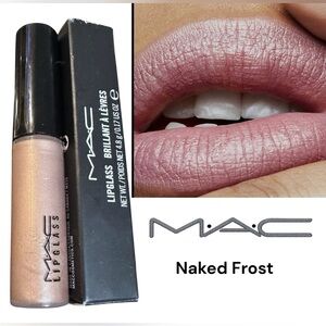 MAC NAKED FROST LIPGLASS. RARE. NEW IN BOX. LIMITED EDITION.